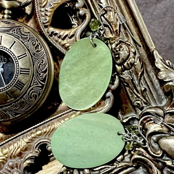 Bohemian Style Opulently Oasis Green Earrings - Picture 5 of 5